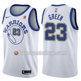 Camiseta Hombre NBA Golden State Warriors Draymond Green 23 Nike 2017-18 Hardwood Classics Blanco Swingman